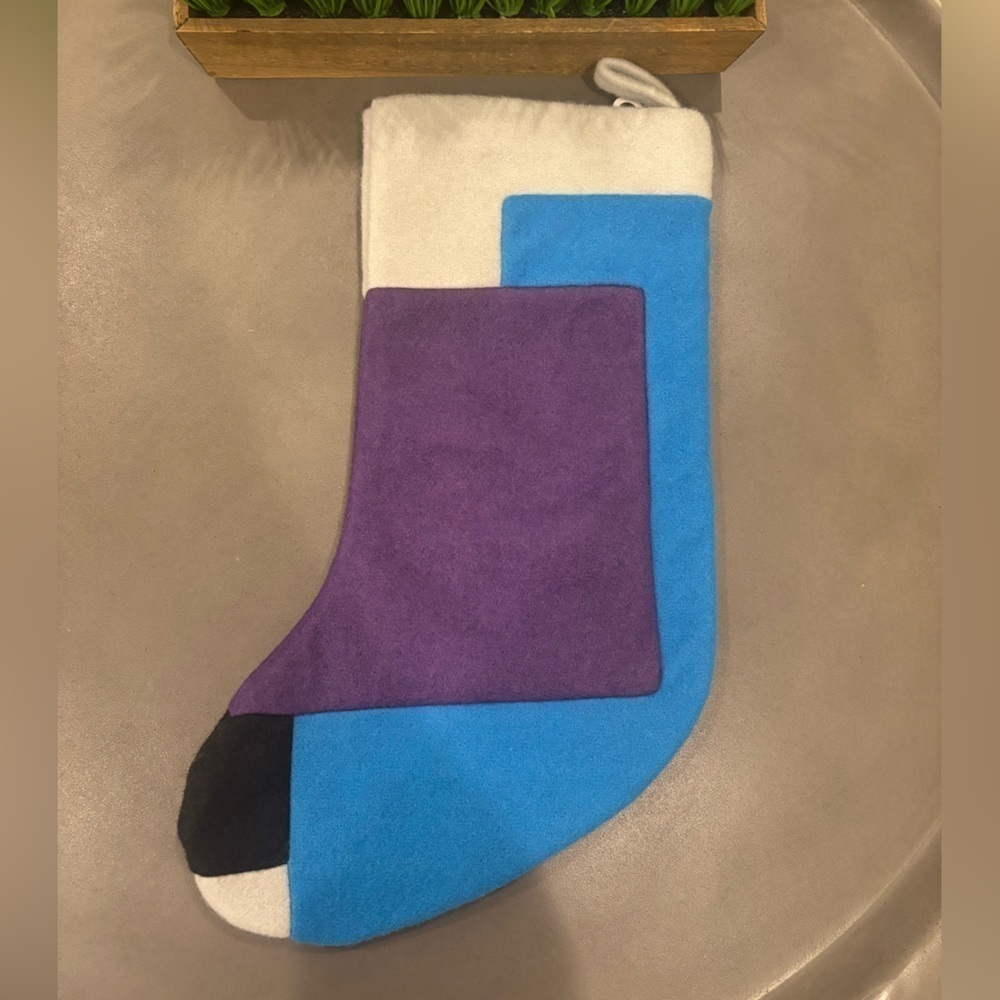 Lego Christmas Stocking 20" Color Block Felt Blue/Purple Collection X Target - Picture 3 of 6